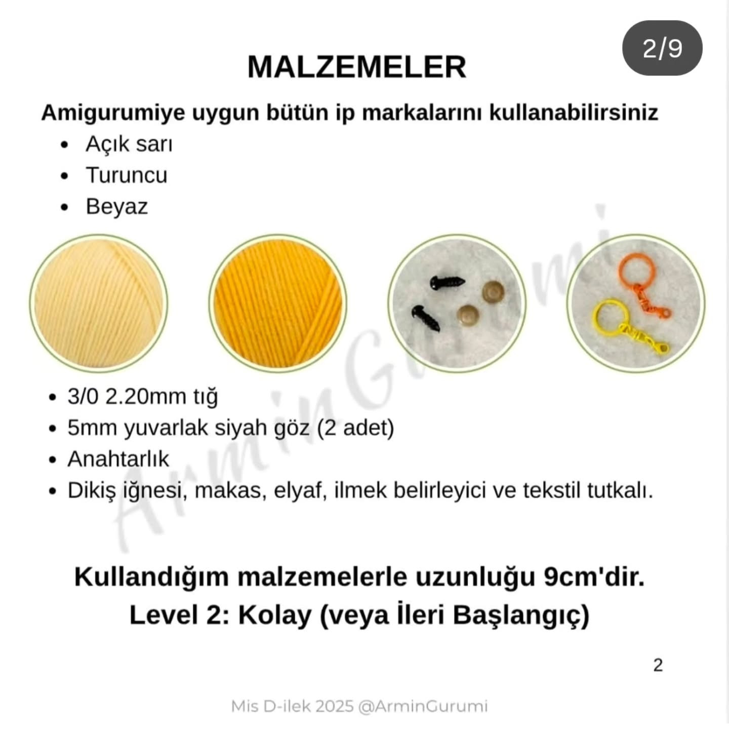 Free Crochet Pattern: Mis D-ilek Amigurumi Keychain by ArminGurumi