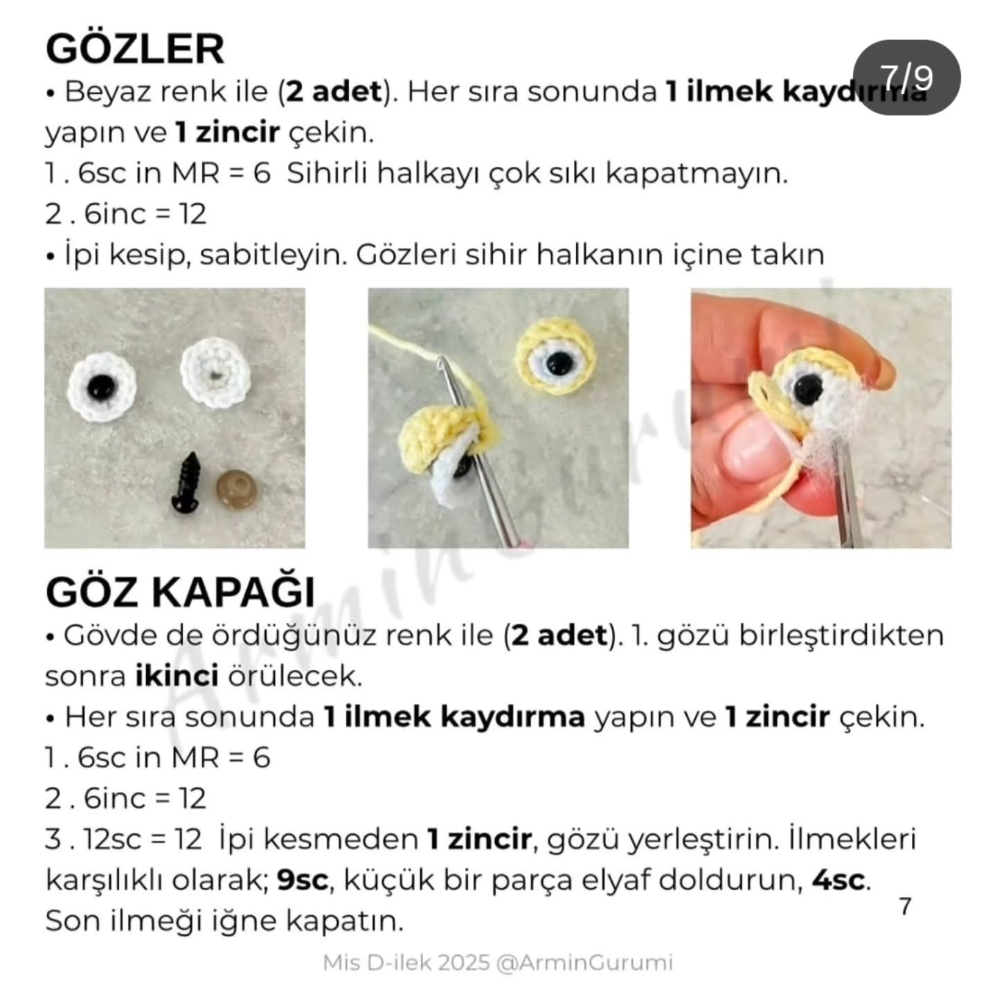 Free Crochet Pattern: Mis D-ilek Amigurumi Keychain by ArminGurumi