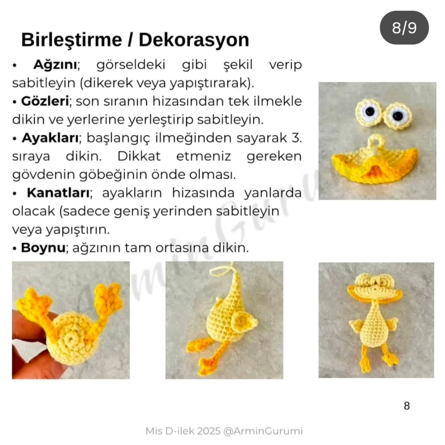 Free Crochet Pattern: Mis D-ilek Amigurumi Keychain by ArminGurumi