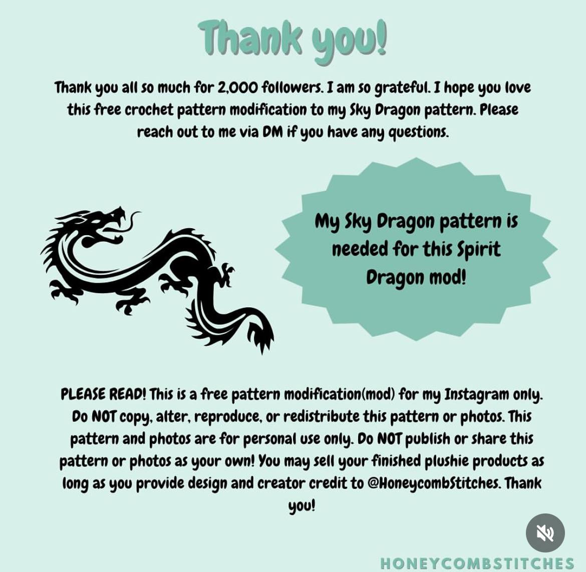 Free Crochet Pattern Mod: Spirit Dragon Amigurumi Doll