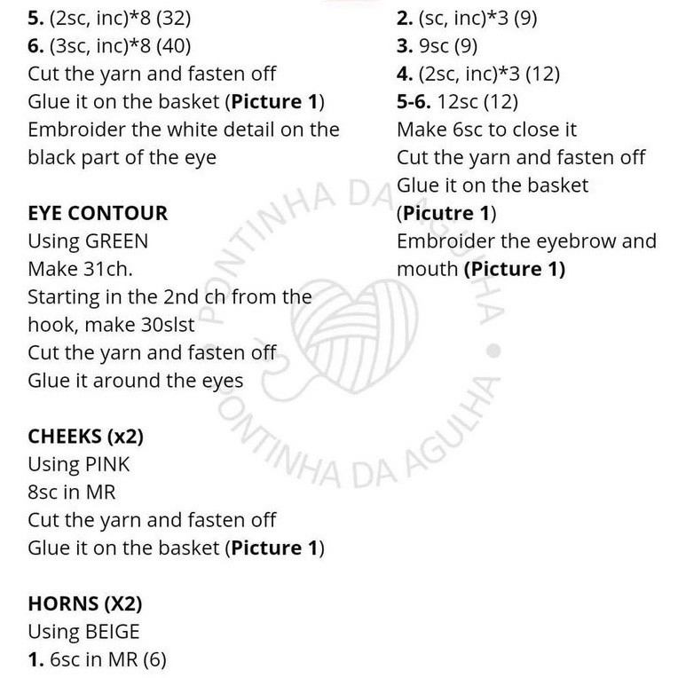 Free Crochet Pattern: Monsters Inc Sully and Mike Amigurumi Baskets