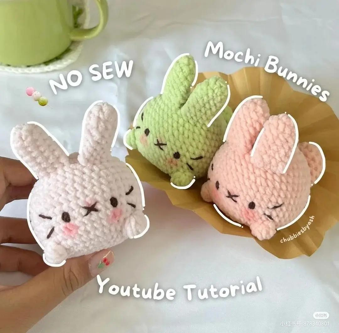 Free Crochet Pattern: No-Sew Mochi Bunny Amigurumi Tutorial