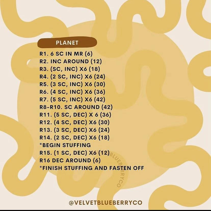 Free Crochet Pattern: No-Sew Planet with Ring