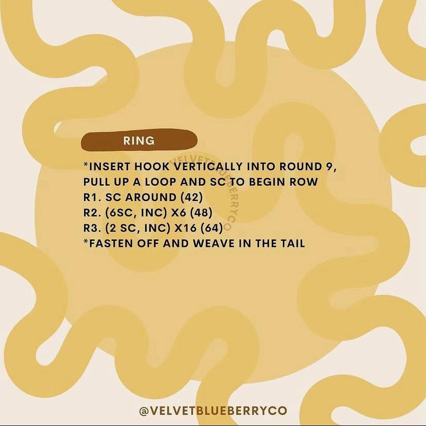 Free Crochet Pattern: No-Sew Planet with Ring