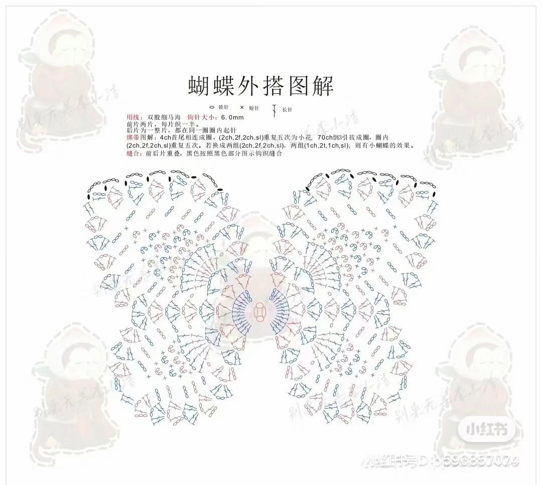 Free Crochet Pattern: Pastel Butterfly Cardigan with Flower Details