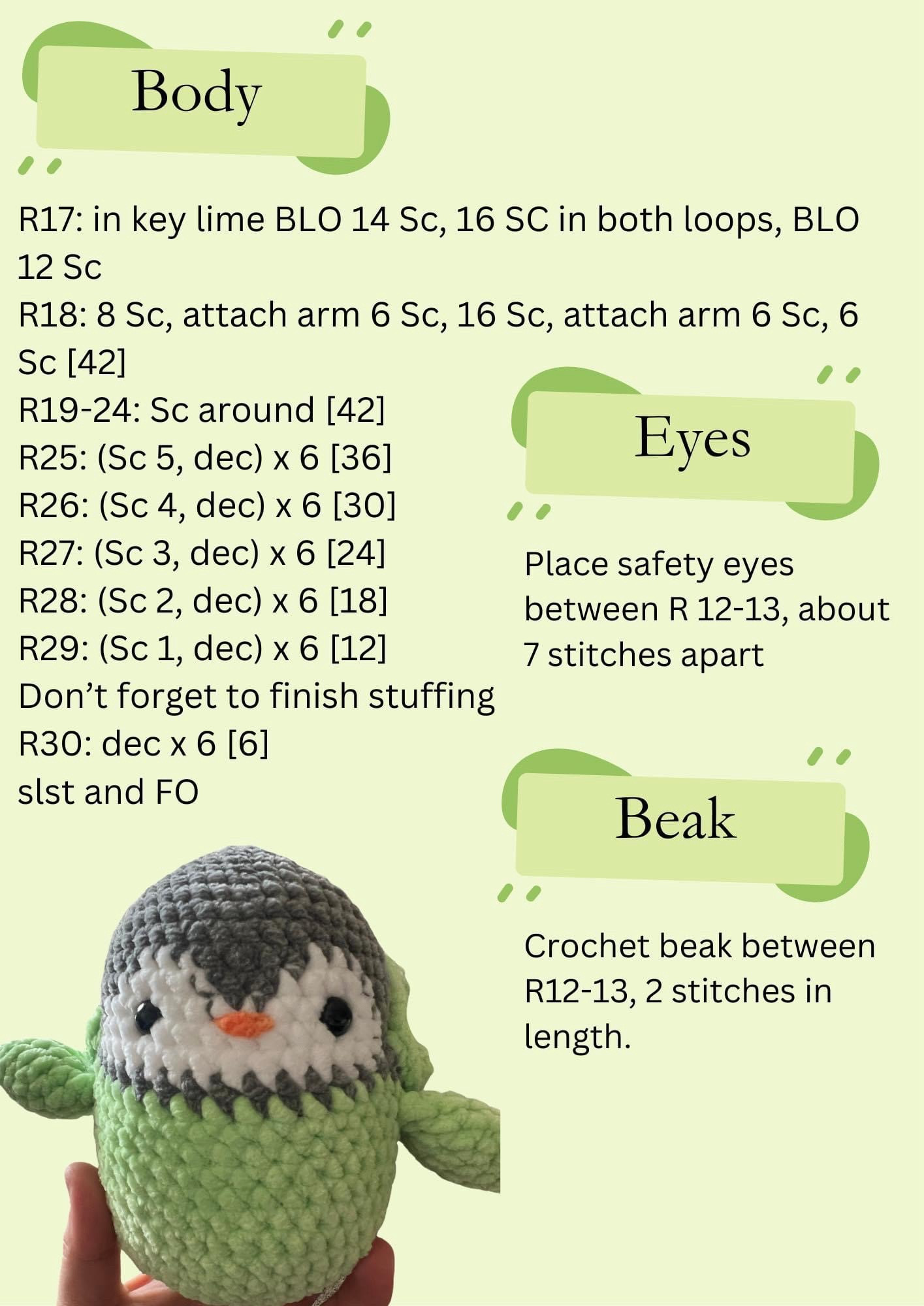 Free Crochet Pattern: Penguin in Frog Hoodie Amigurumi