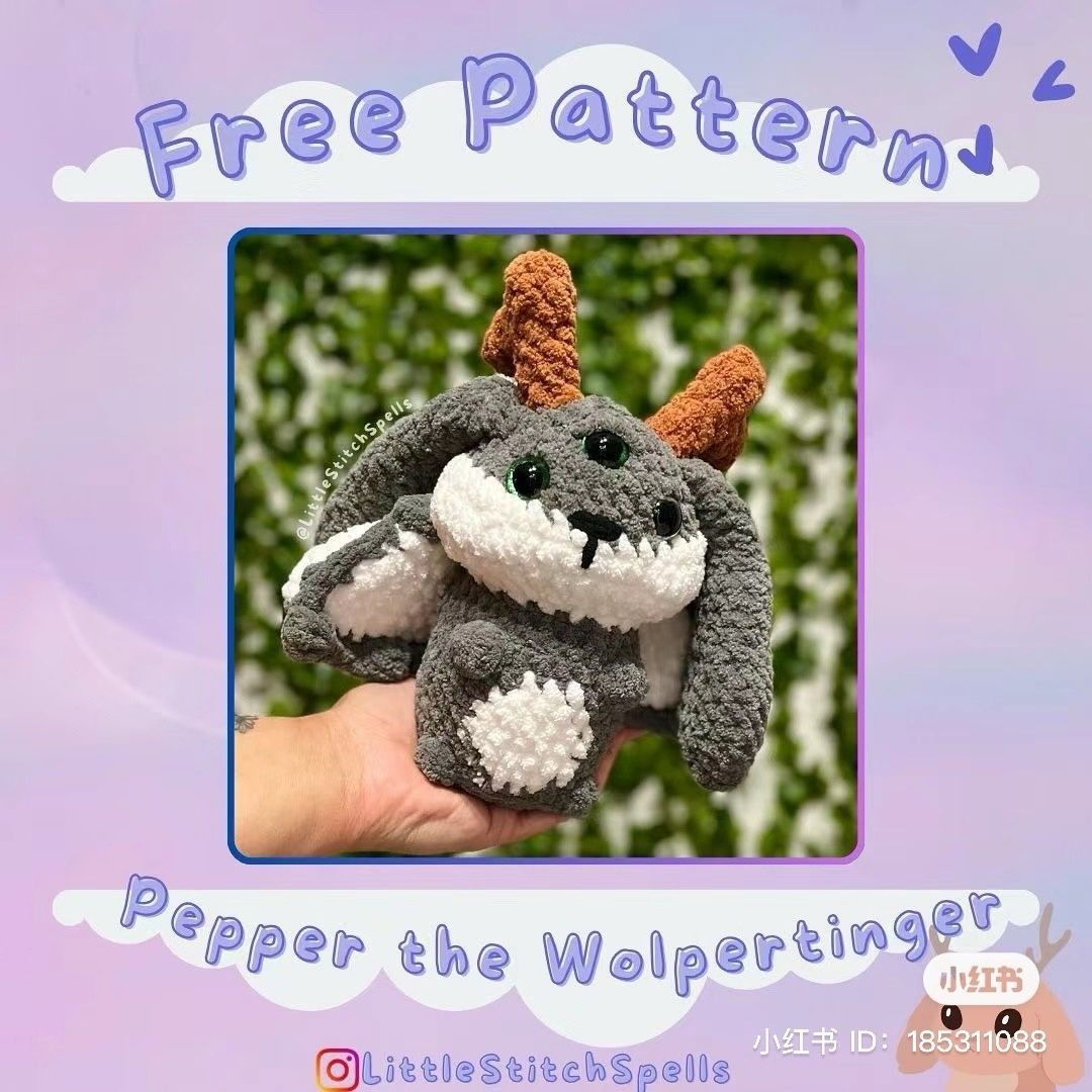 Free Crochet Pattern: Pepper the Wolpertinger Amigurumi