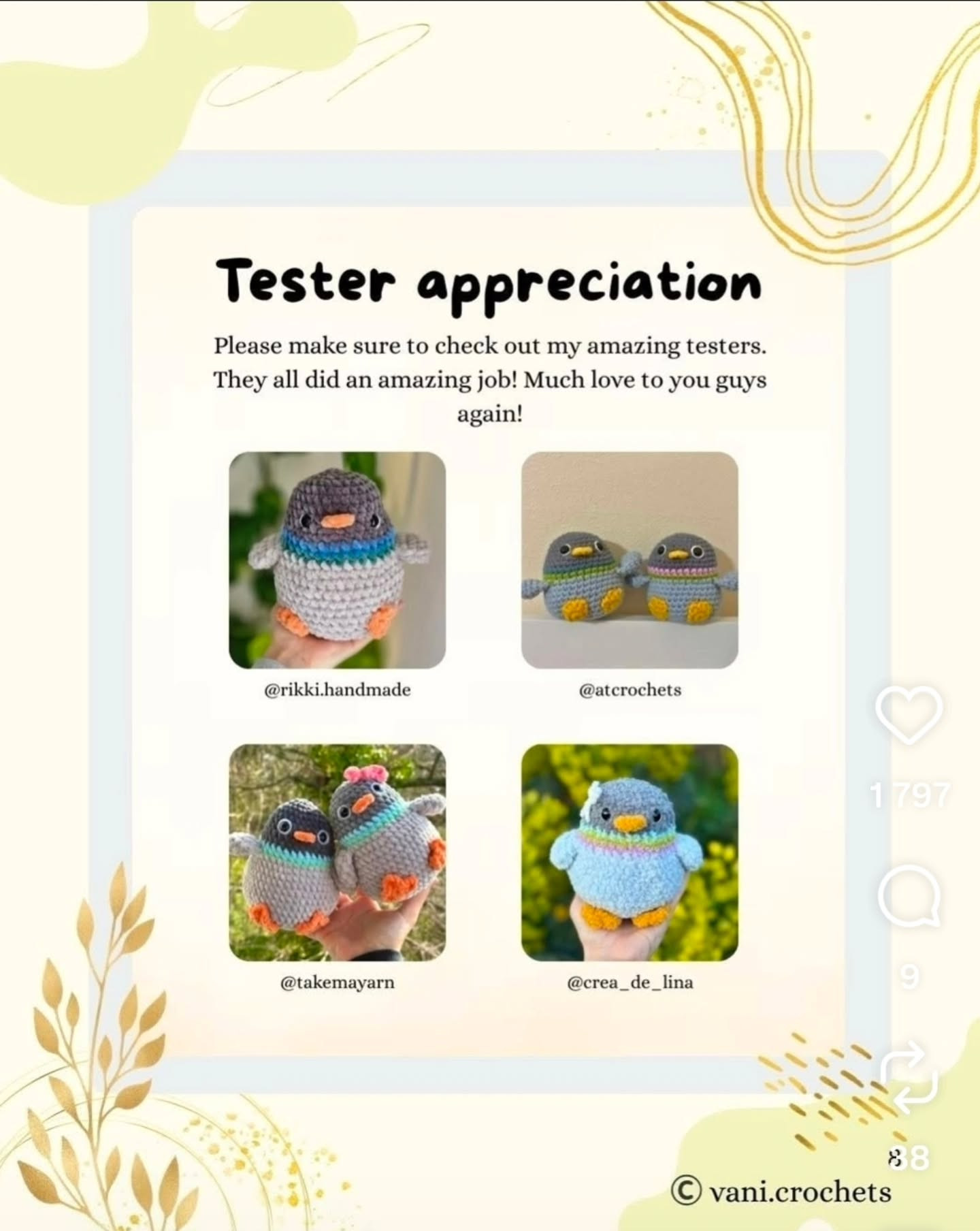 Free Crochet Pattern: Peter the Pigeon Amigurumi Doll