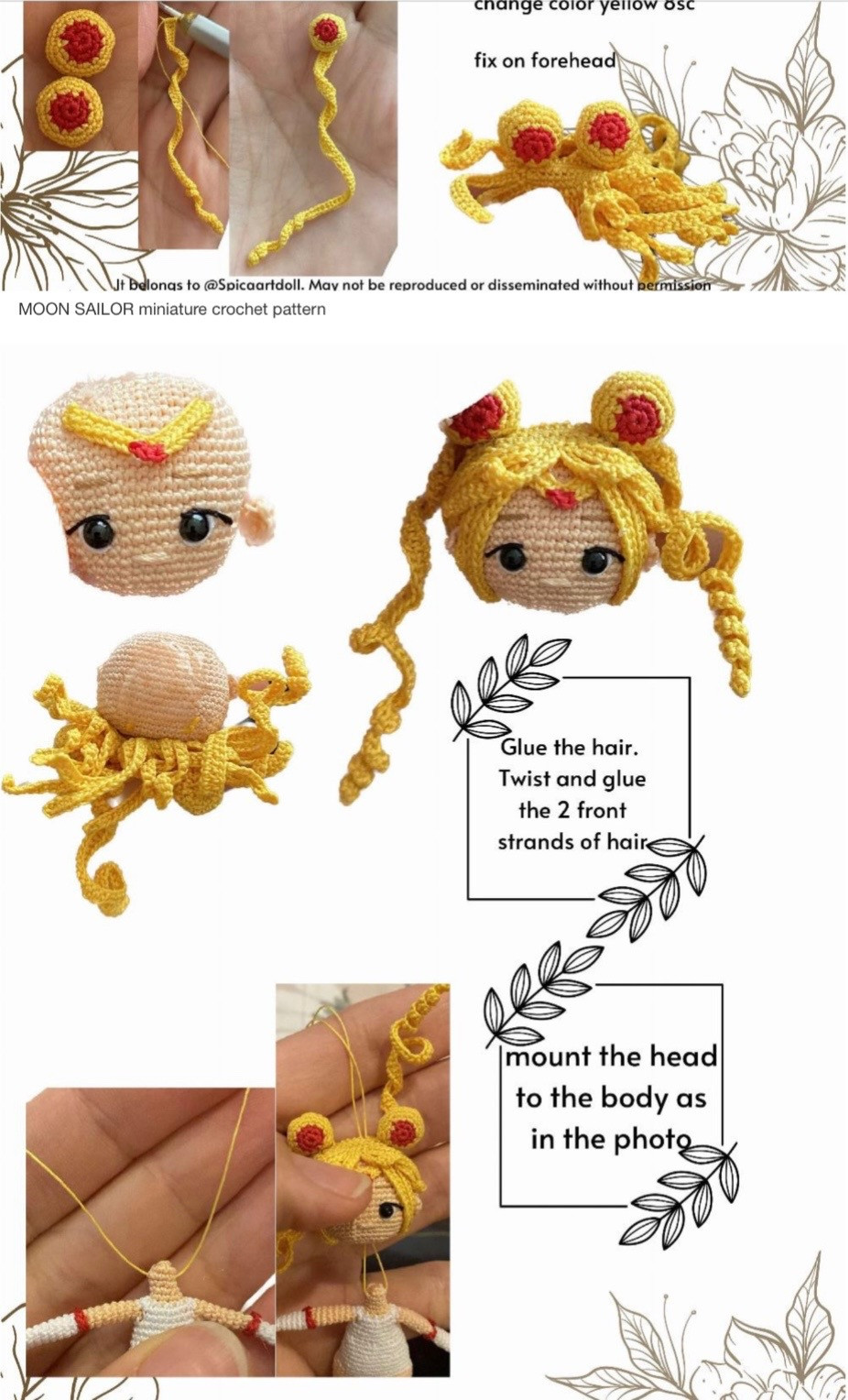 Free Crochet Pattern: Sailor Moon Amigurumi Doll