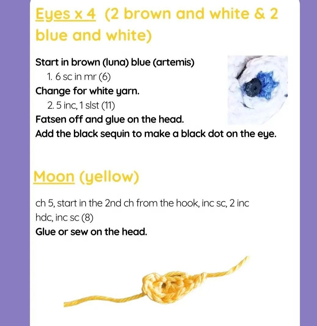 Free Crochet Pattern: Sailor Moon Luna and Artemis Amigurumi Keychains