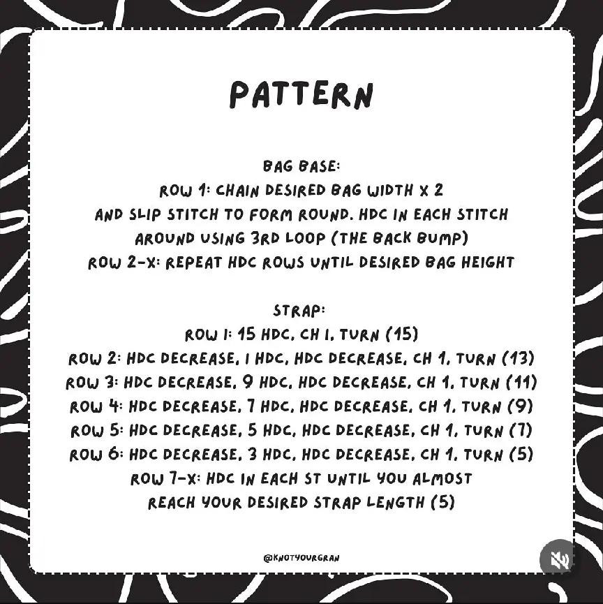 Free Crochet Pattern: Simple Black Tote Bag with Instructions