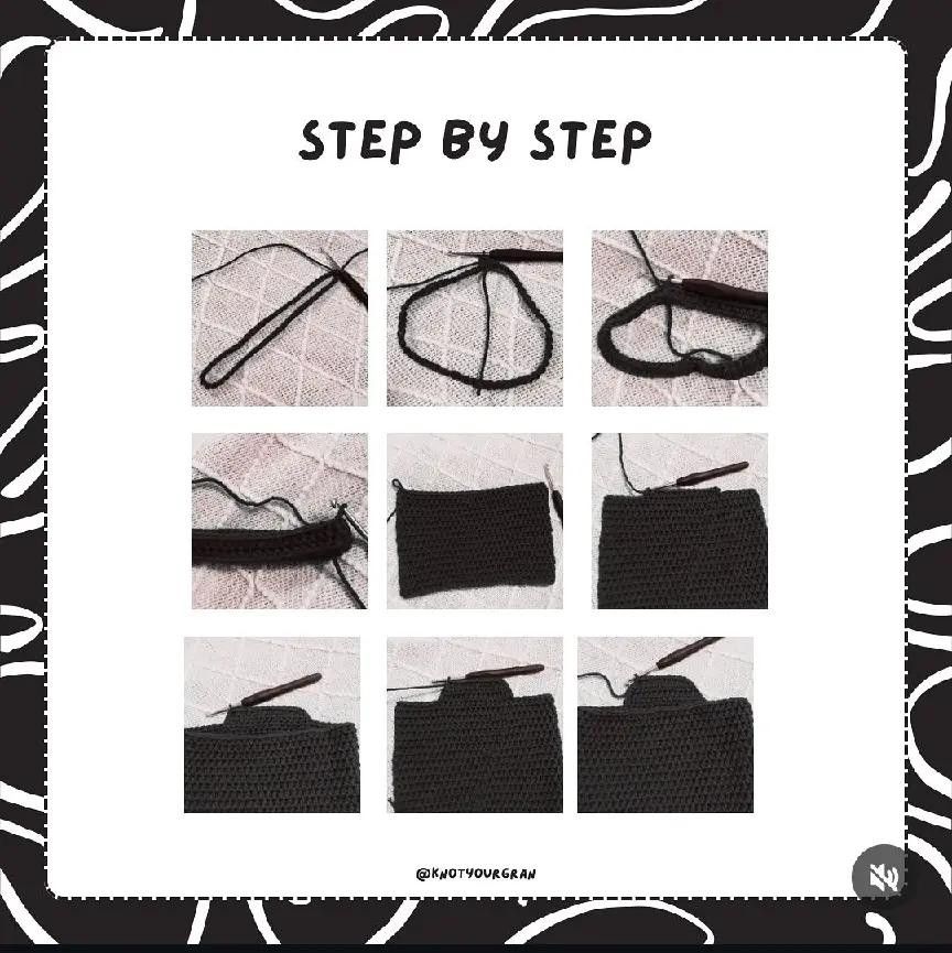 Free Crochet Pattern: Simple Black Tote Bag with Instructions