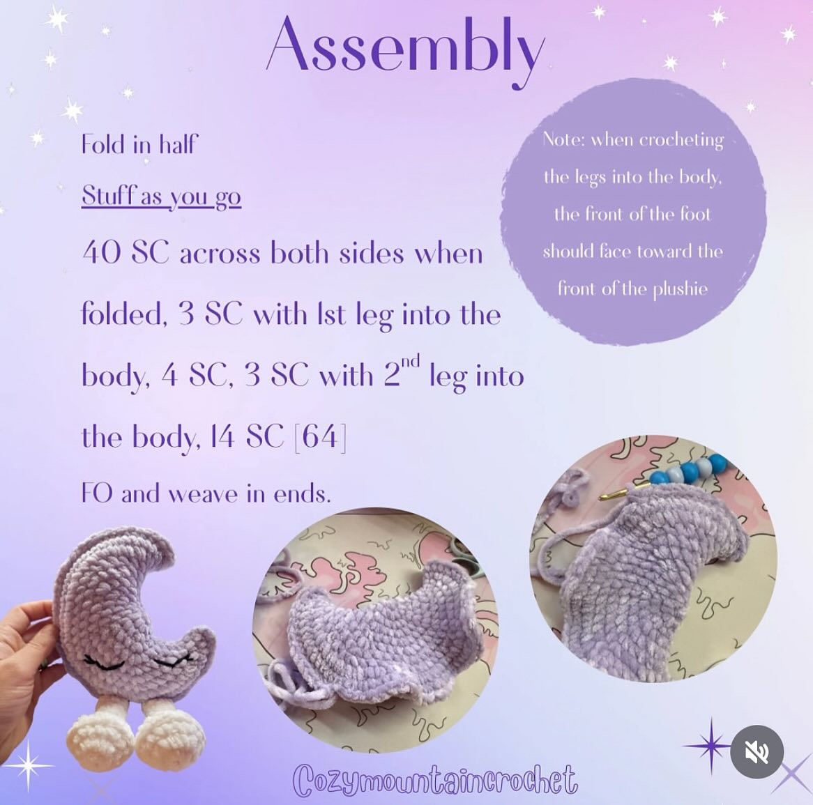 Free Crochet Pattern: Sleepy Moon Desk Buddy Amigurumi