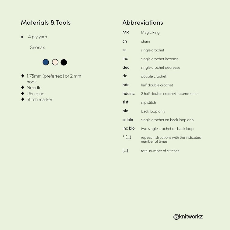 Free Crochet Pattern: Snorlax Hat for Smiski Doll by Knitworkz