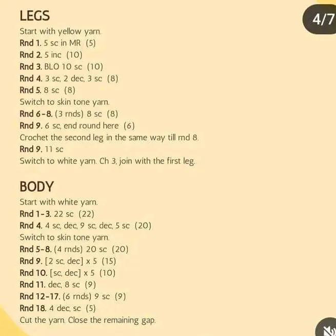 Free Crochet Pattern: Snow White Amigurumi Doll with Detailed Instructions