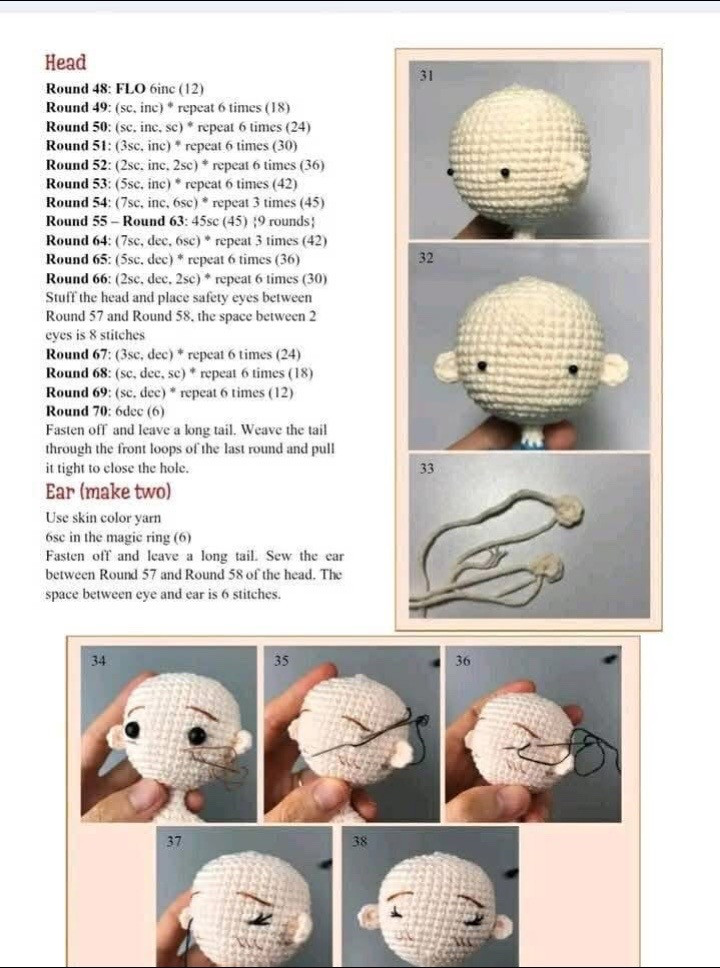 Free Crochet Pattern: Snowflake Doll Amigurumi by Moonlight Crochet