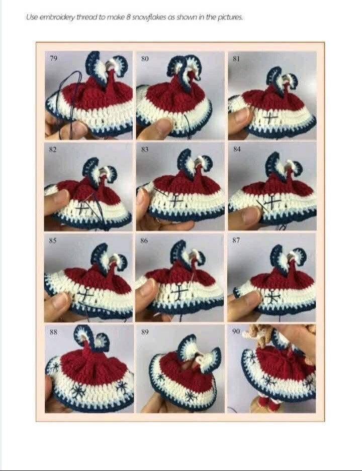 Free Crochet Pattern: Snowflake Doll Amigurumi by Moonlight Crochet