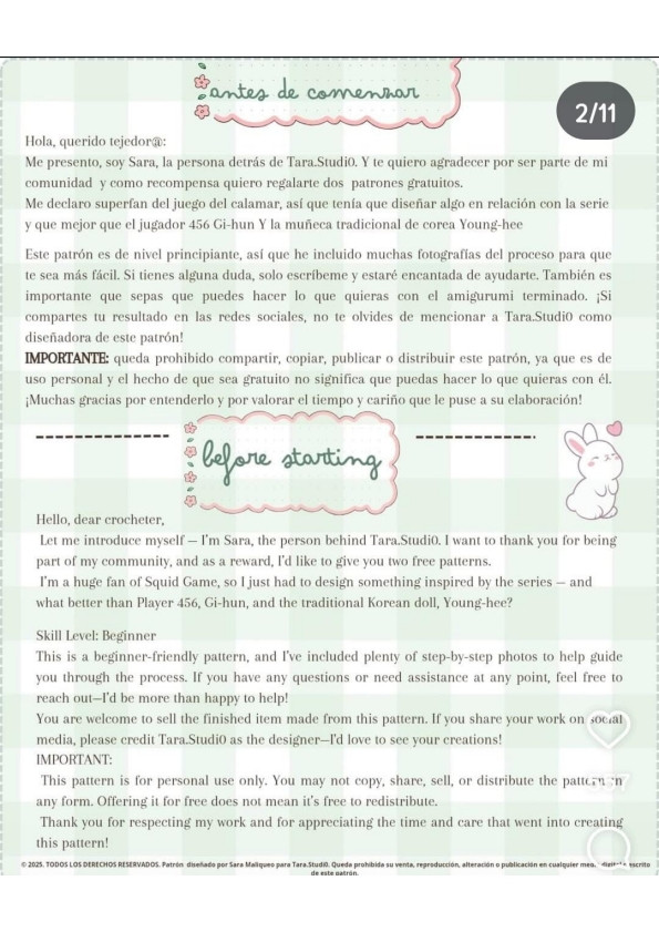 Free Crochet Pattern: Squid Game Player 456 Gi-Hun Doll