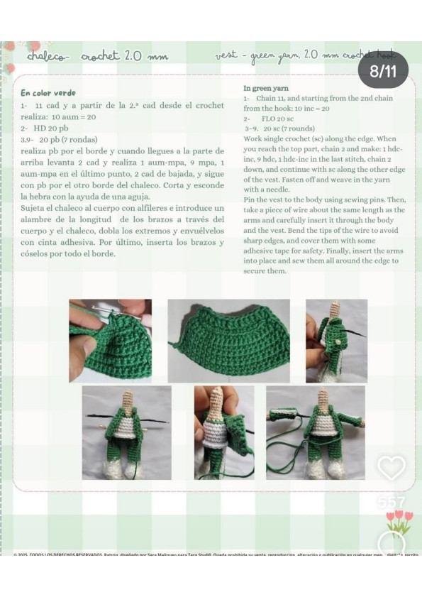 Free Crochet Pattern: Squid Game Player 456 Gi-Hun Doll