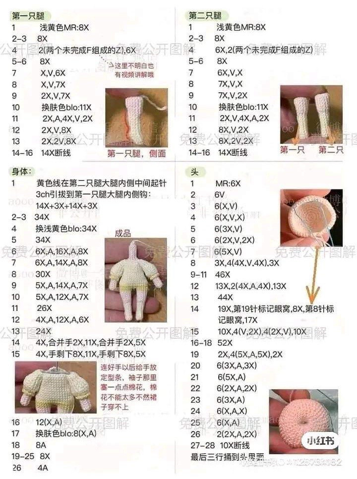 Free Crochet Pattern: Sunflower Language Doll with Detailed Chart
