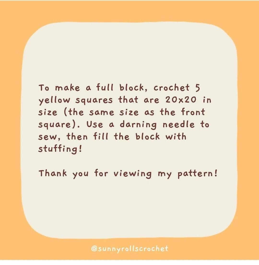 Free Crochet Pattern: Super Mario Question Block