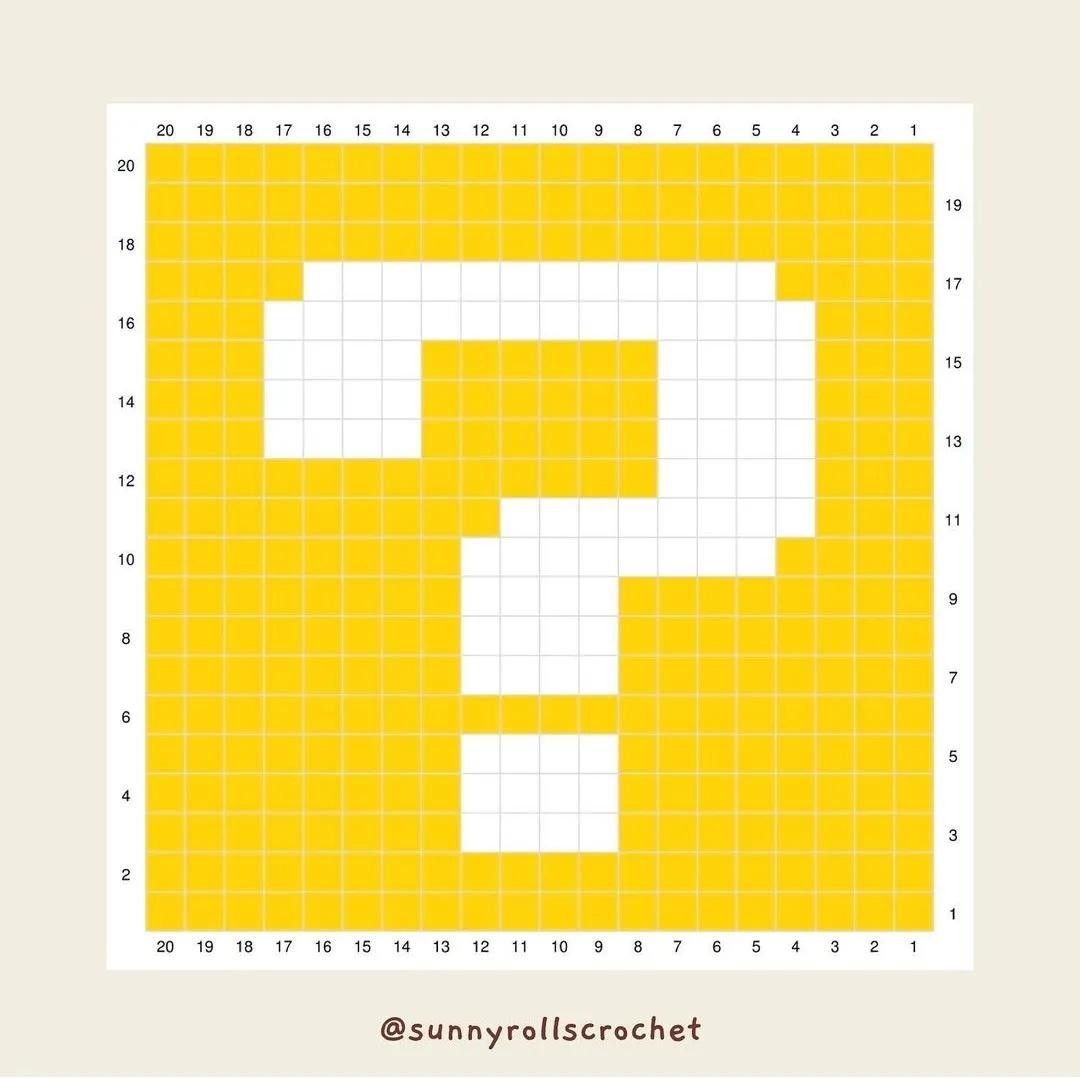 Free Crochet Pattern: Super Mario Question Block