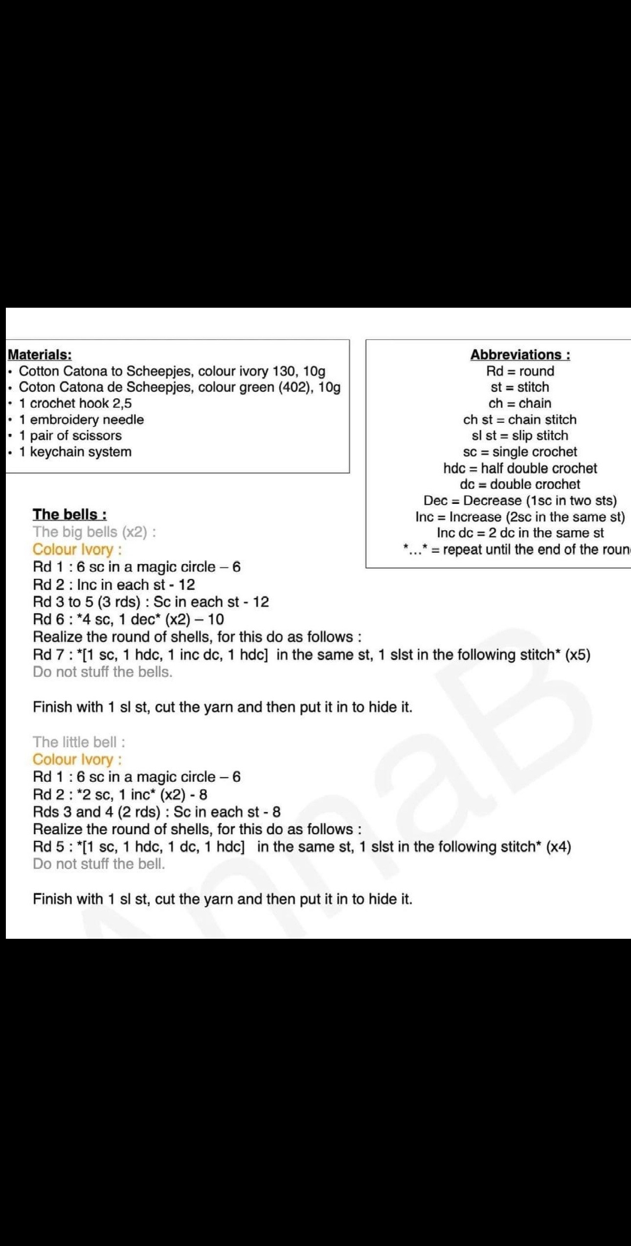 Free Crochet Pattern: The Lily of the Valley Keychain