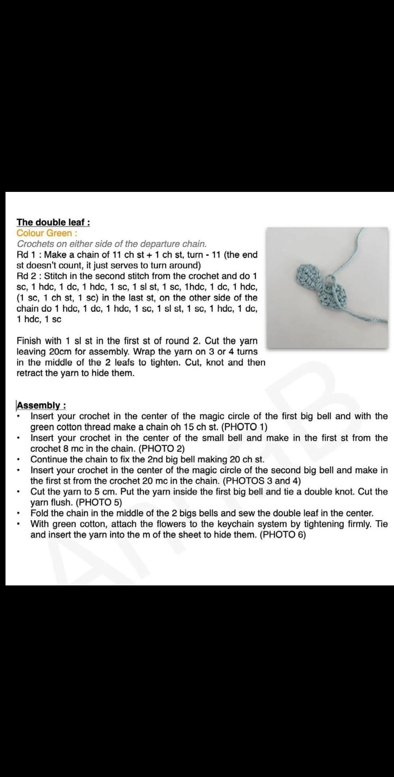 Free Crochet Pattern: The Lily of the Valley Keychain