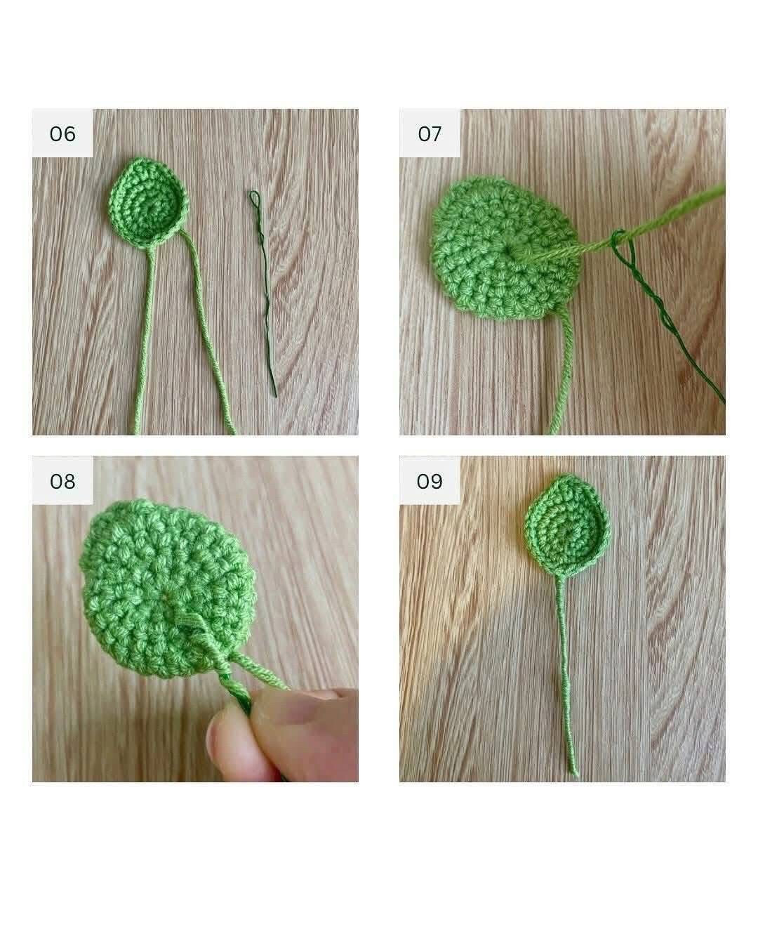 Free Crochet Pattern: Tiny White Totoro Amigurumi with Leaf