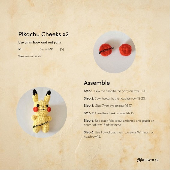 Free Crochet Pattern Trafalgar Law x Pikachu Amigurumi Doll