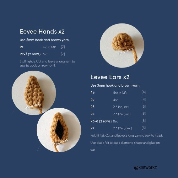 Free Crochet Pattern Umbreon Poncho with Pikachu by Knitworkz