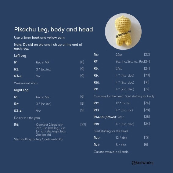 Free Crochet Pattern Umbreon Poncho with Pikachu by Knitworkz