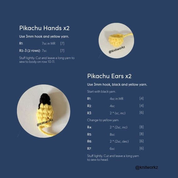 Free Crochet Pattern Umbreon Poncho with Pikachu by Knitworkz