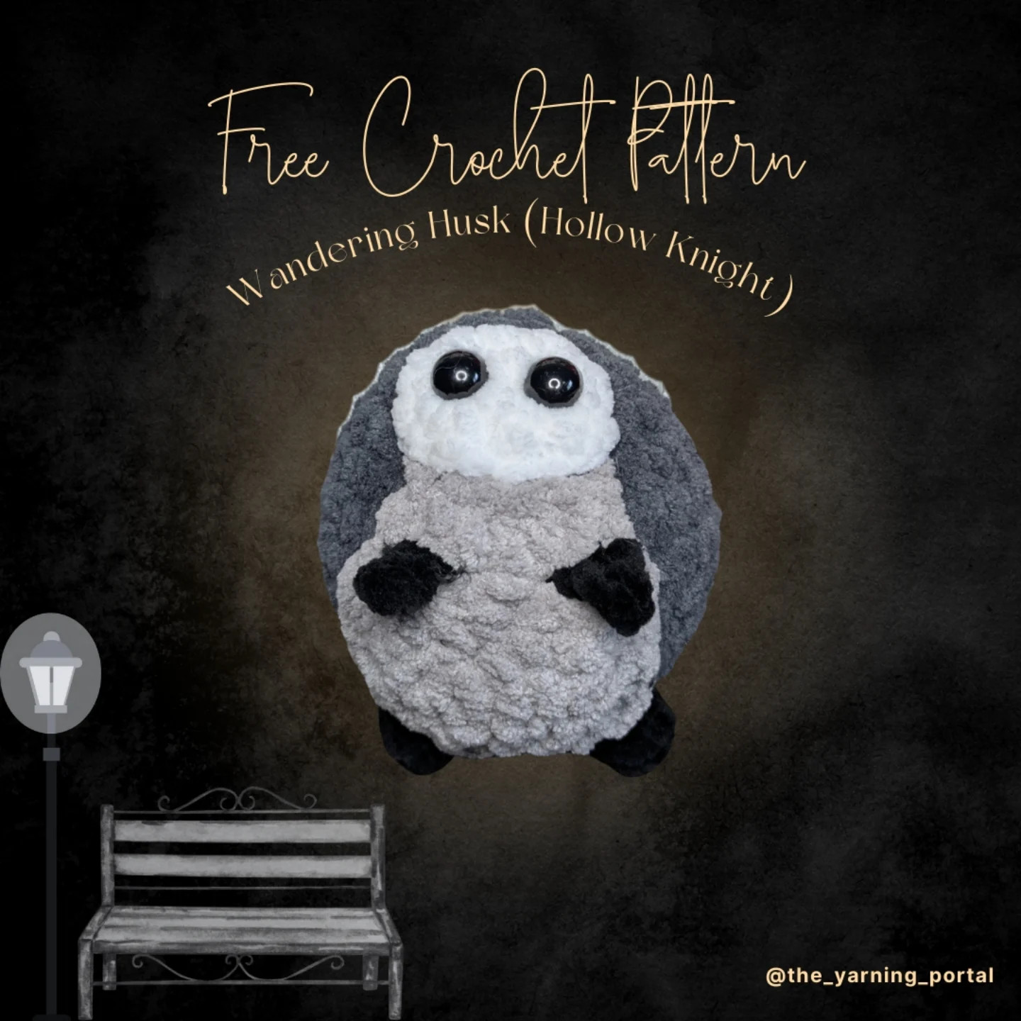 Free Crochet Pattern: Wandering Husk (Hollow Knight) Amigurumi Doll