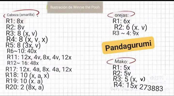 Free Crochet Pattern Winnie the Pooh and Piglet Amigurumi