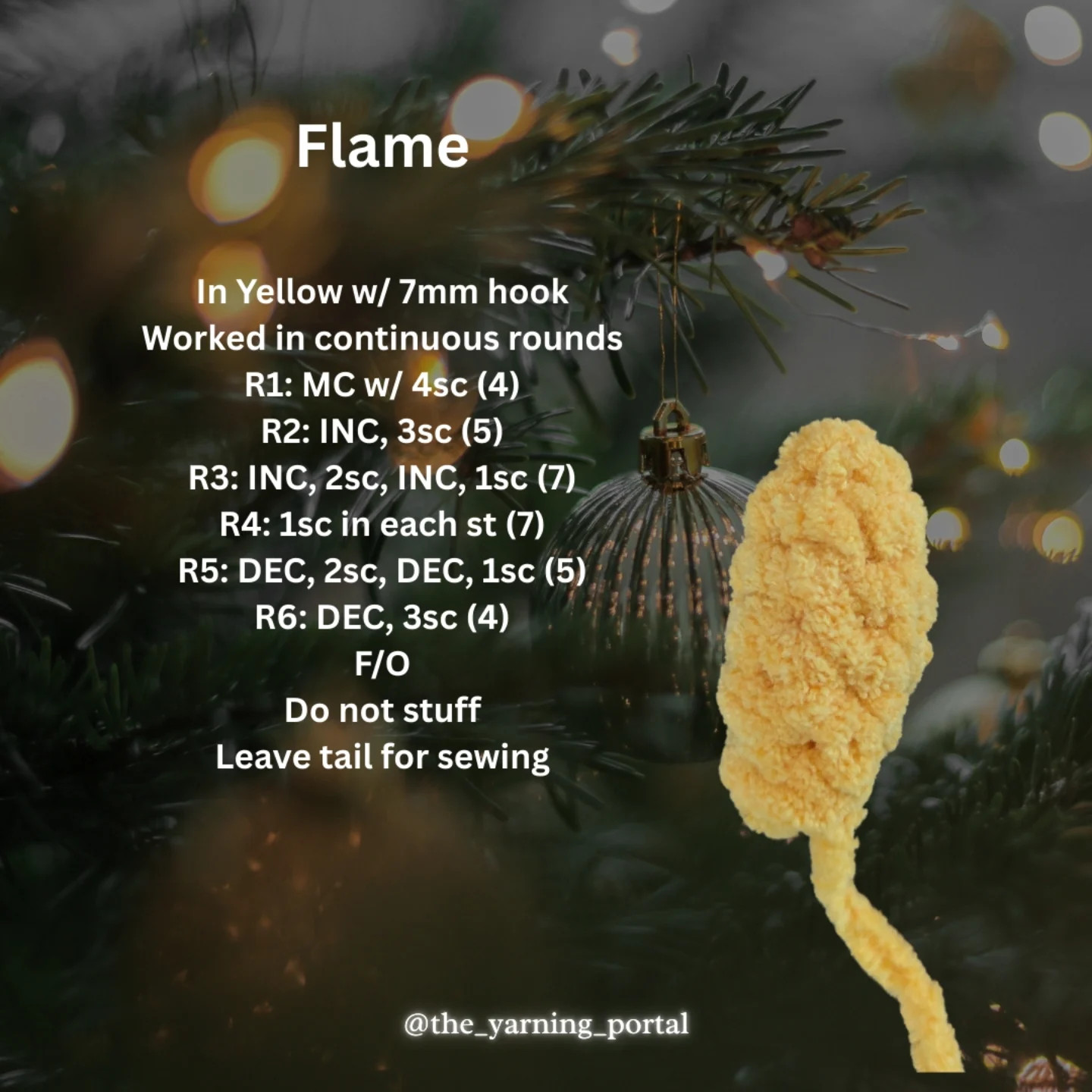 Free Crochet Pattern: Yule Candle Amigurumi