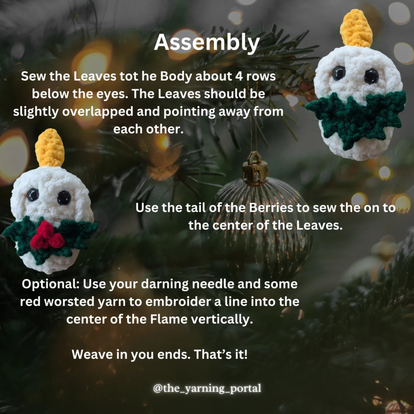 Free Crochet Pattern: Yule Candle Amigurumi