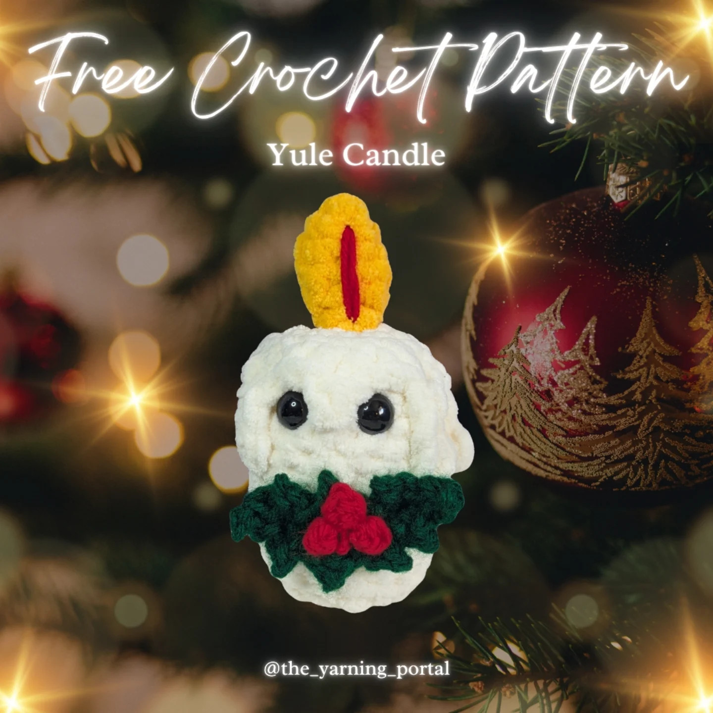 Free Crochet Pattern: Yule Candle Amigurumi
