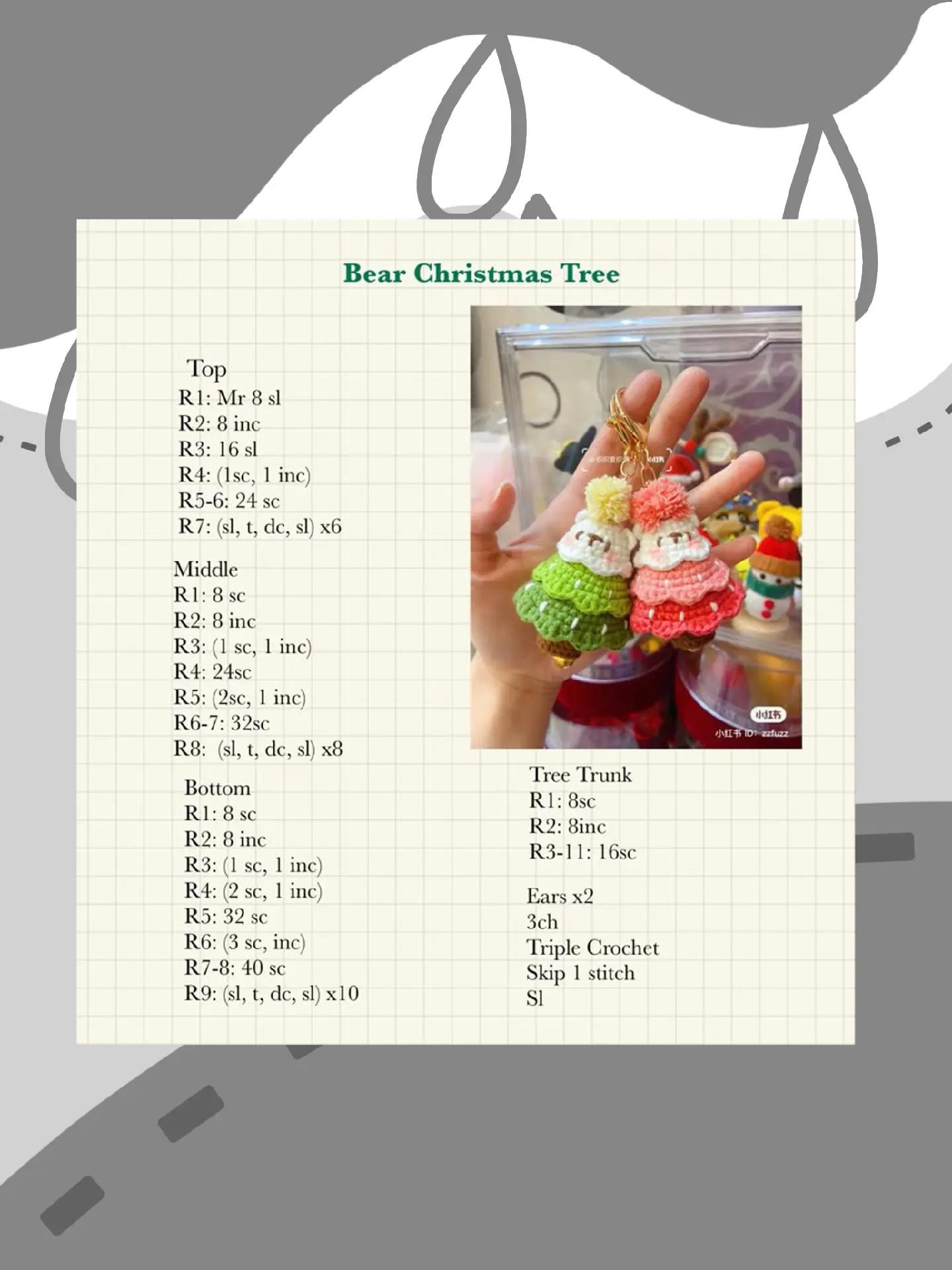 Free Crochet Patterns: Cute Chick, Mini Cake, Sushi Maki & Nigiri, Bear Christmas Tree