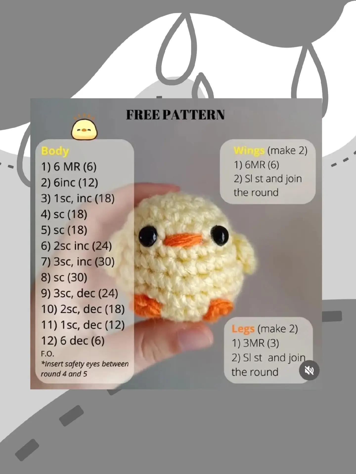 Free Crochet Patterns: Cute Chick, Mini Cake, Sushi Maki & Nigiri, Bear Christmas Tree