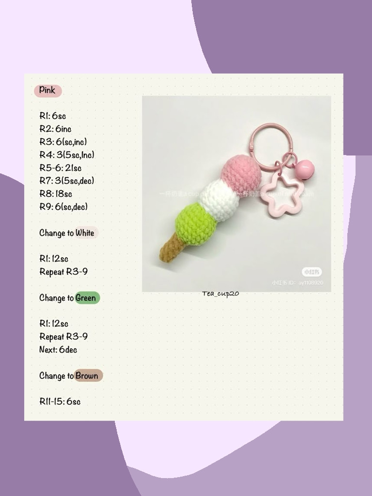 Free Crochet Patterns for Amigurumi Ducks, Rabbits, Flowers and Ice Cream