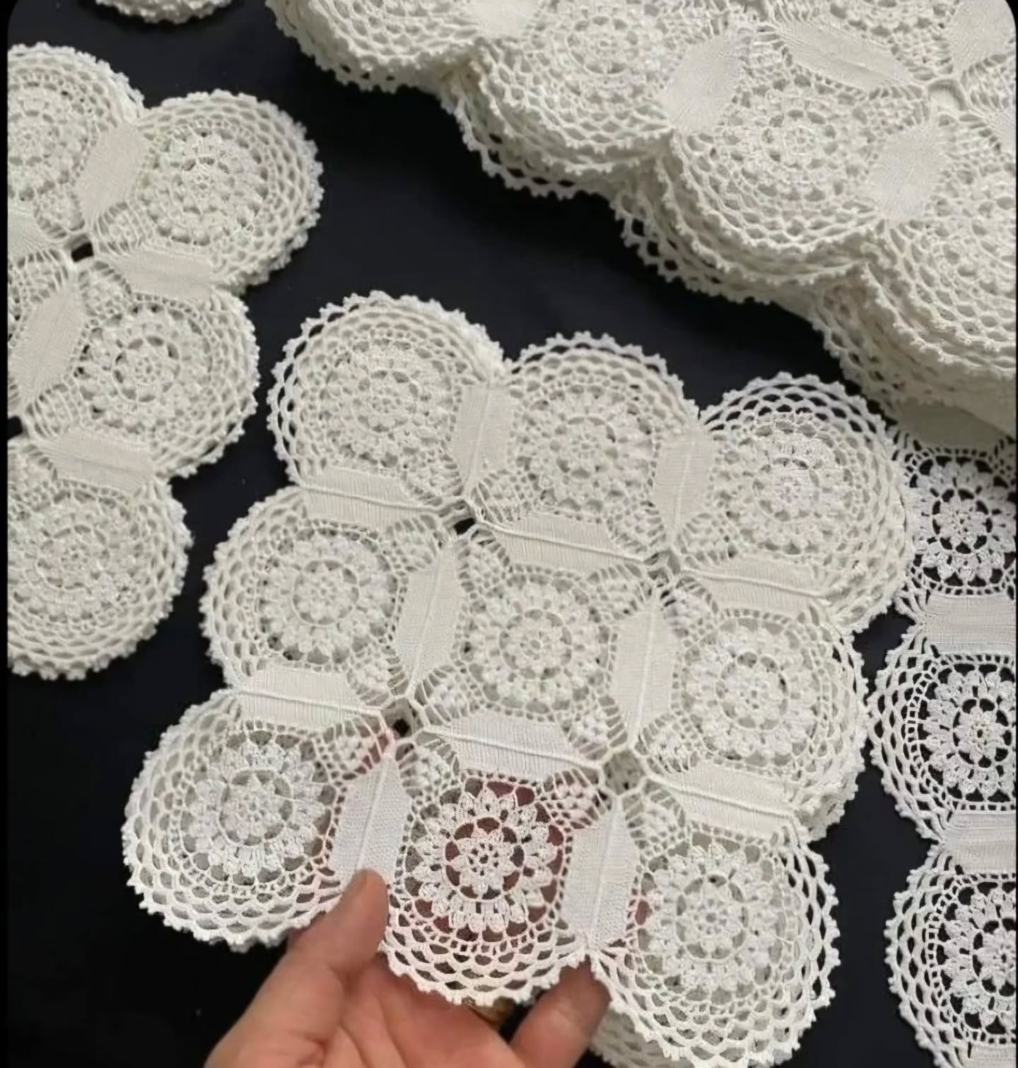 Free Crochet Patterns for White Lace Table Runners and Square Doilies with Detailed Charts