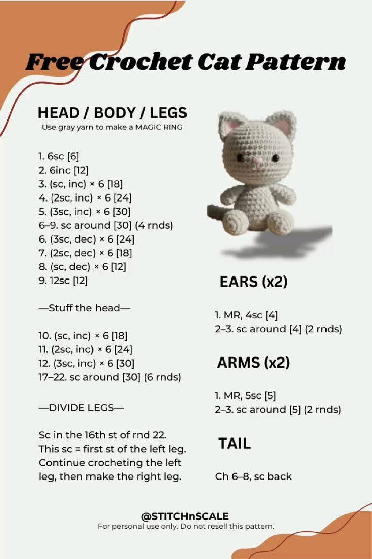 Free Crochet Patterns: Mini Bouquet, Amigurumi Bird Keychain & Cat Doll