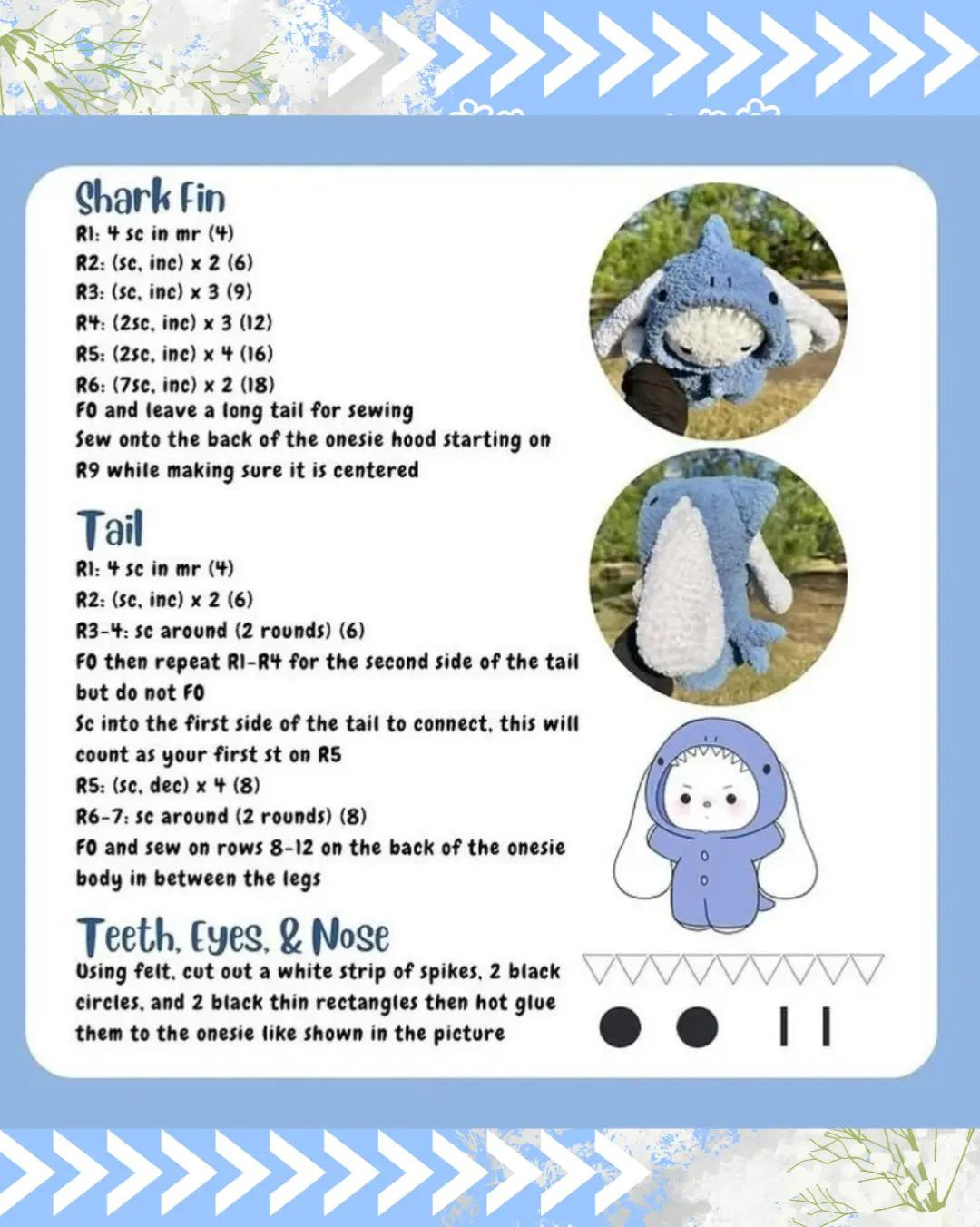 Free Crochet Patterns: Penguin, Budgie, Shark, Dragon & Flower