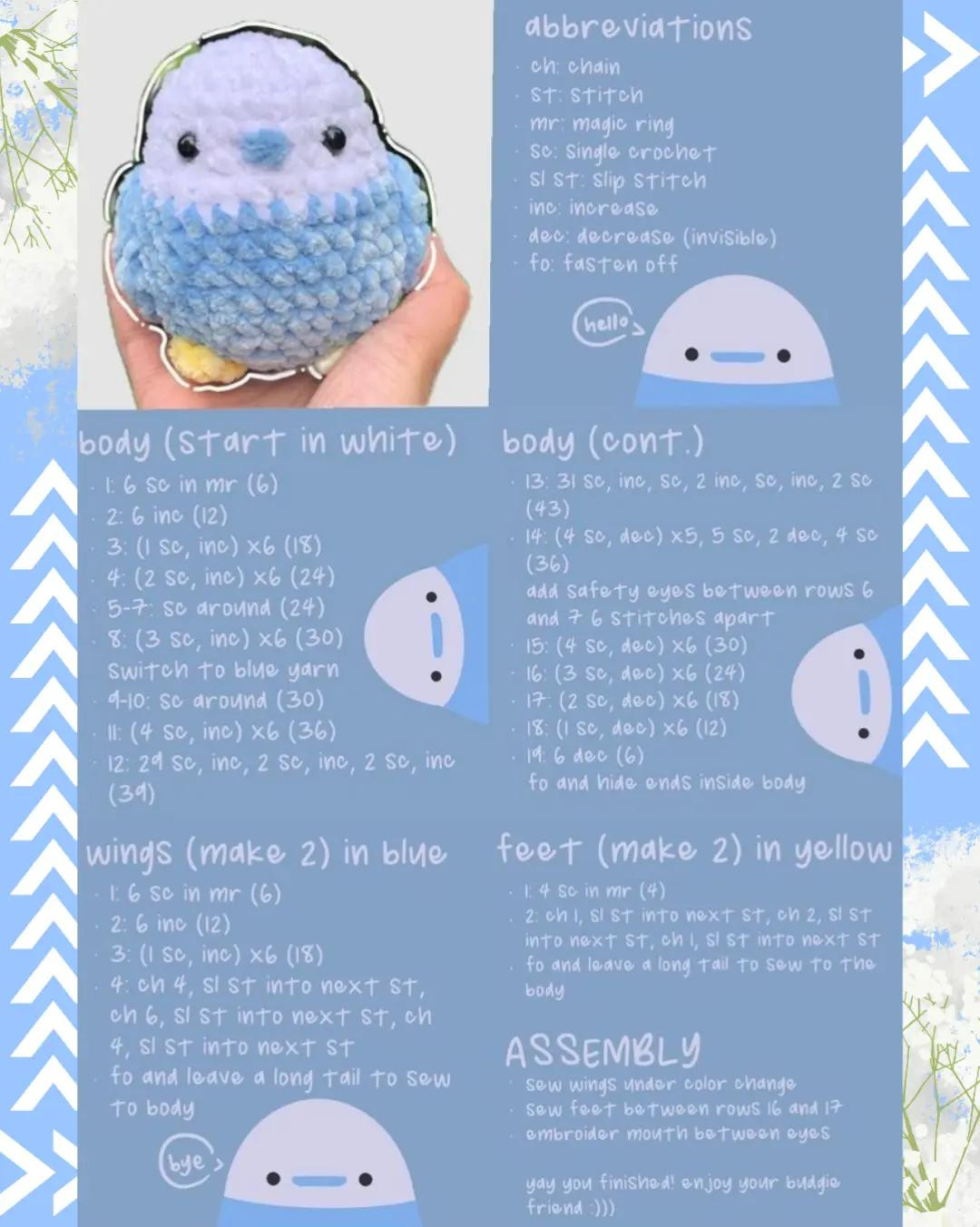 Free Crochet Patterns: Penguin, Budgie, Shark Onesie, Water Dragon & Flower