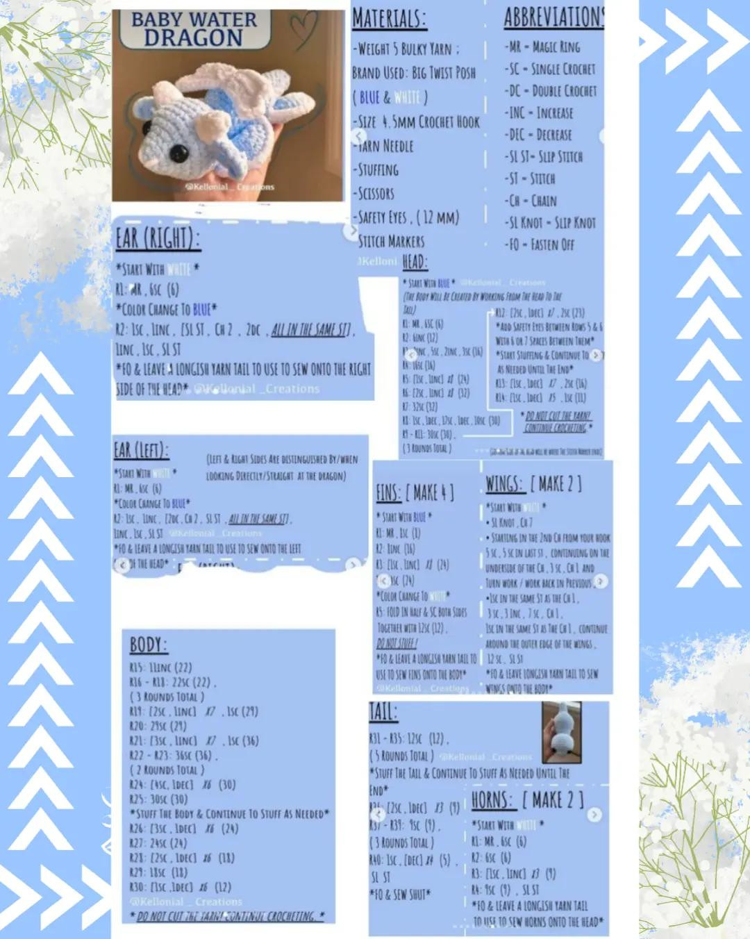 Free Crochet Patterns: Penguin, Budgie, Shark Onesie, Water Dragon & Flower