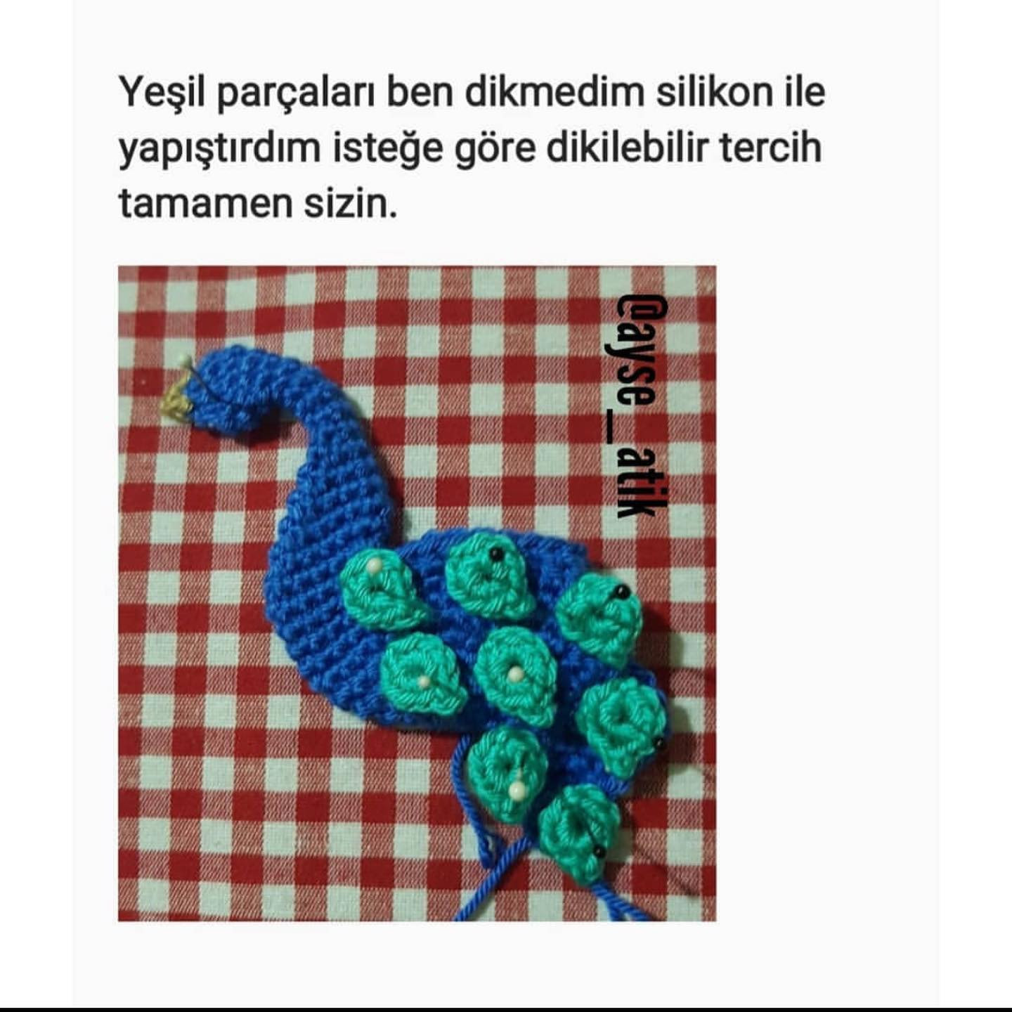 Free Crochet Peacock Amigurumi Pattern with Turkish Instructions