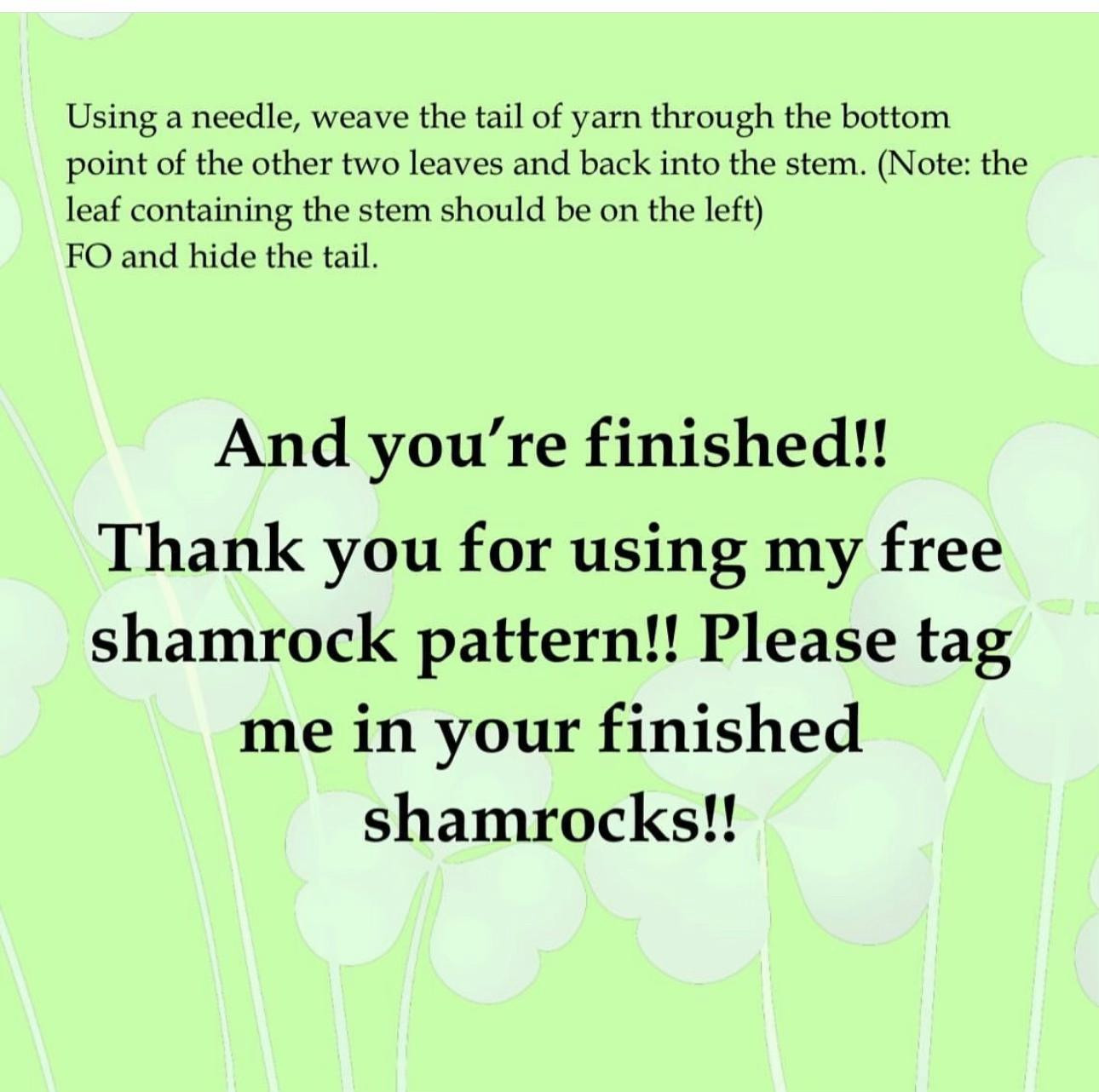 Free Crochet Shamrock Pattern Tutorial