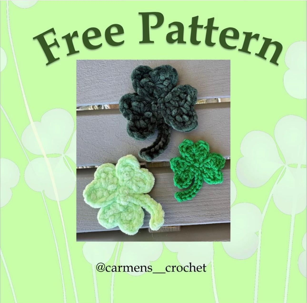 Free Crochet Shamrock Pattern Tutorial