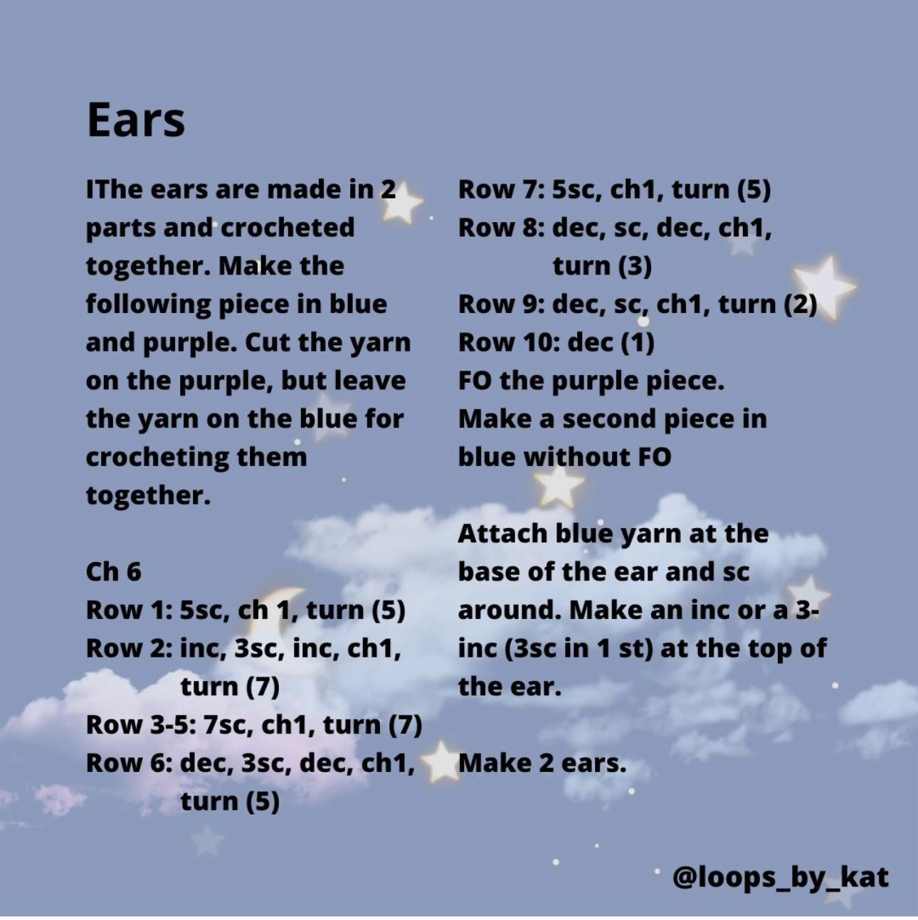 Free Crochet Zubat Pattern: Blue and Purple Bat Doll Amigurumi Tutorial